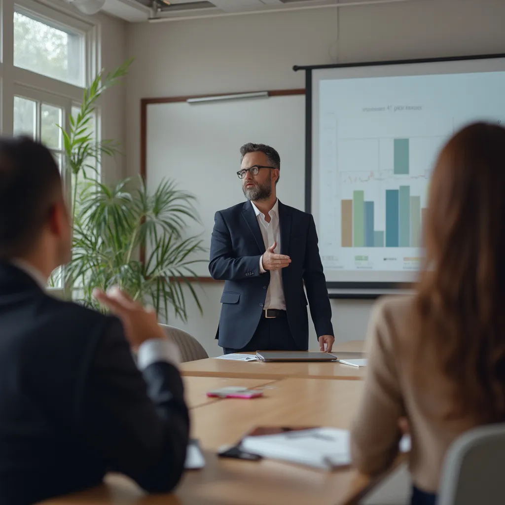 Session de formation interactive en entreprise